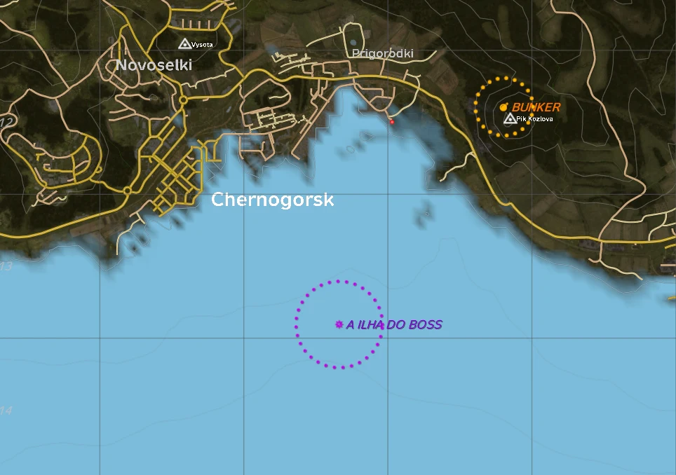 Mapa da Ilha do Boss
